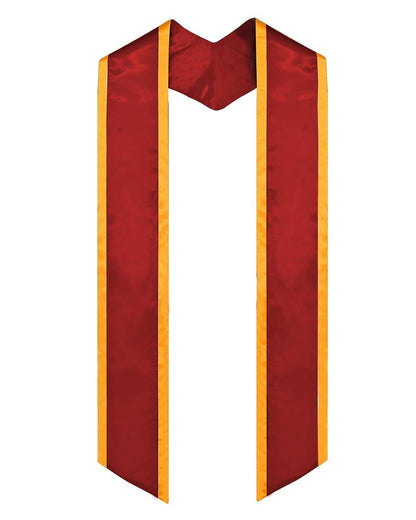 Graduation Stole Angled End With Trim - 11 Colors Available - Graduation Seller