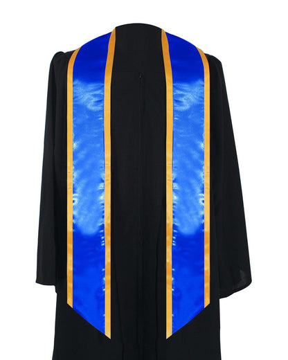 Graduation Stole Angled End With Trim - 11 Colors Available - Graduation Seller