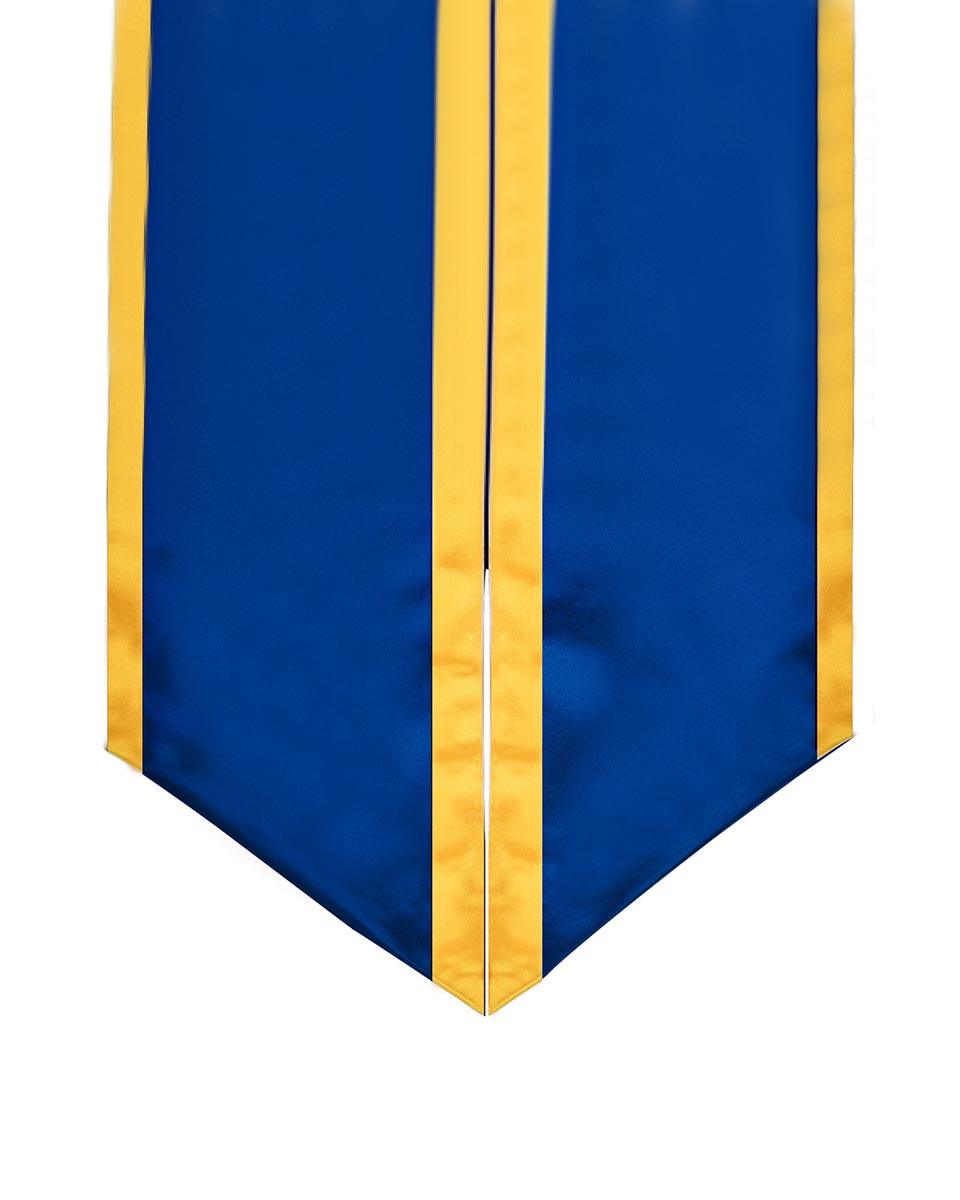 Graduation Stole Angled End With Trim - 11 Colors Available - Graduation Seller