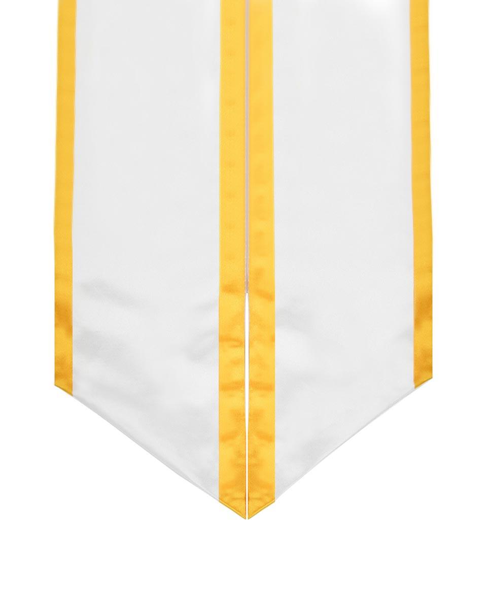 Graduation Stole Angled End With Trim - 11 Colors Available - Graduation Seller