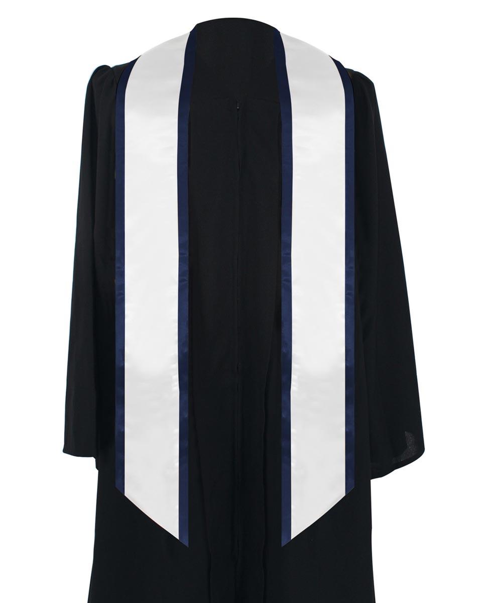 Graduation Stole Angled End With Trim - 11 Colors Available - Graduation Seller