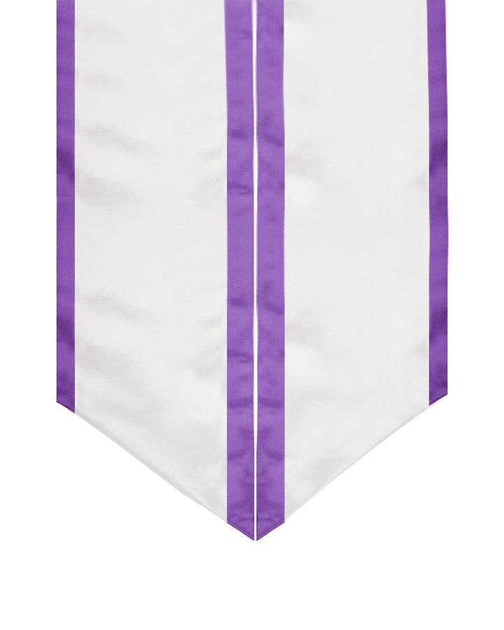 Graduation Stole Angled End With Trim - 11 Colors Available - Graduation Seller