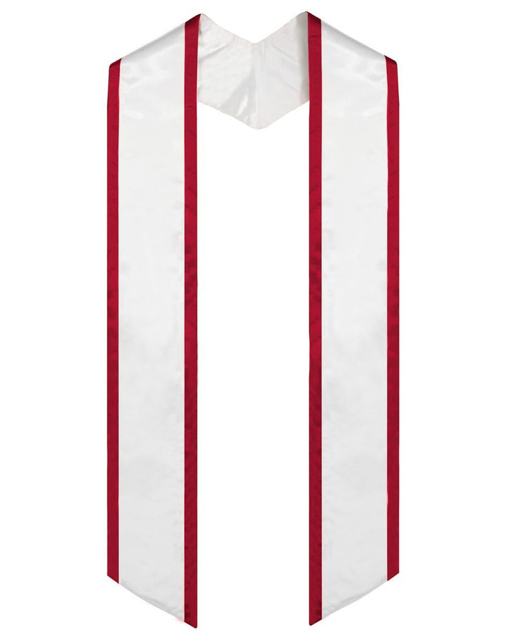 Graduation Stole Angled End With Trim - 11 Colors Available - Graduation Seller