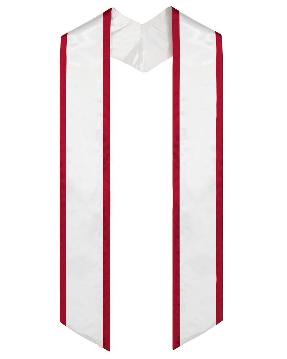 Graduation Stole Angled End With Trim - 11 Colors Available - Graduation Seller
