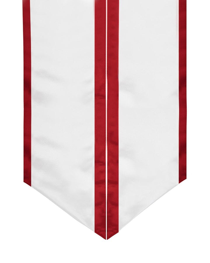 Graduation Stole Angled End With Trim - 11 Colors Available - Graduation Seller