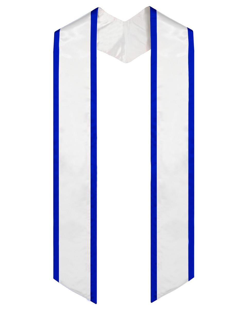 Graduation Stole Angled End With Trim - 11 Colors Available - Graduation Seller