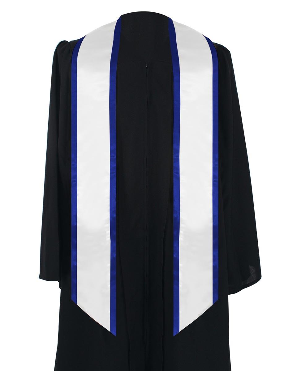 Graduation Stole Angled End With Trim - 11 Colors Available - Graduation Seller