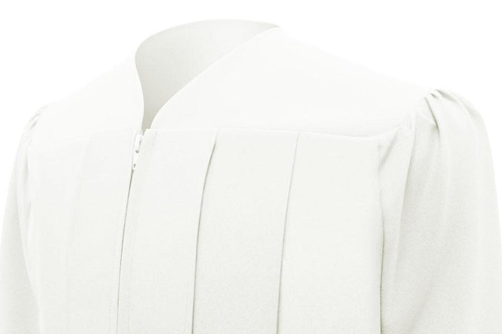 Matte White Junior High/Middle School Gown - Graduation Seller