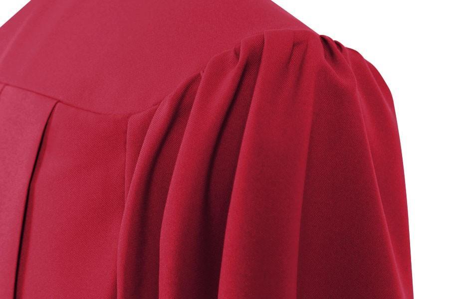 Matte Red High School Gown - Graduation Seller