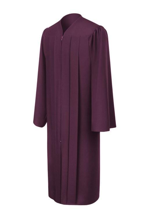 Matte Maroon High School Gown - Graduation Seller