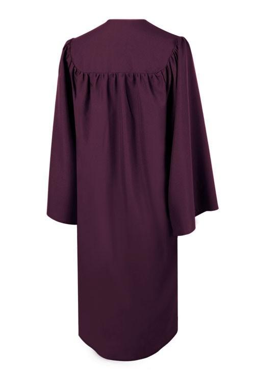 Matte Maroon High School Gown - Graduation Seller