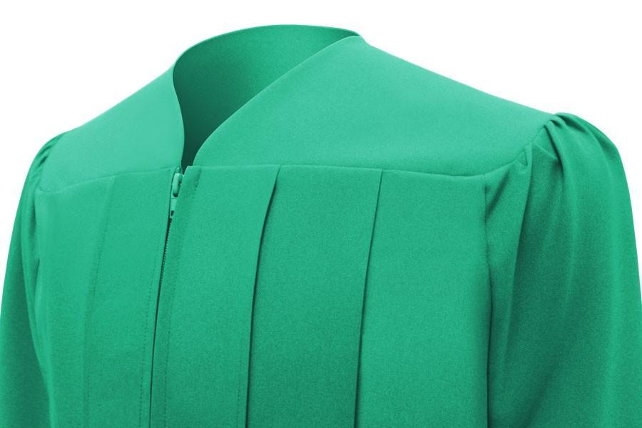 Matte Emerald Green High School Gown - Graduation Seller