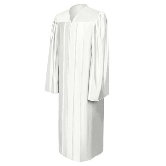 Shiny White Bachelors Gown - Graduation Seller