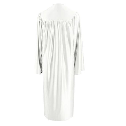 Shiny White Bachelors Gown - Graduation Seller