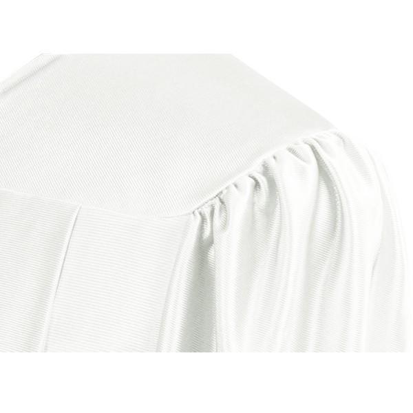 Shiny White Junior High/Middle School Gown - Graduation Seller