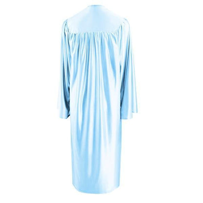 Shiny Light Blue High School Gown - Graduation Seller