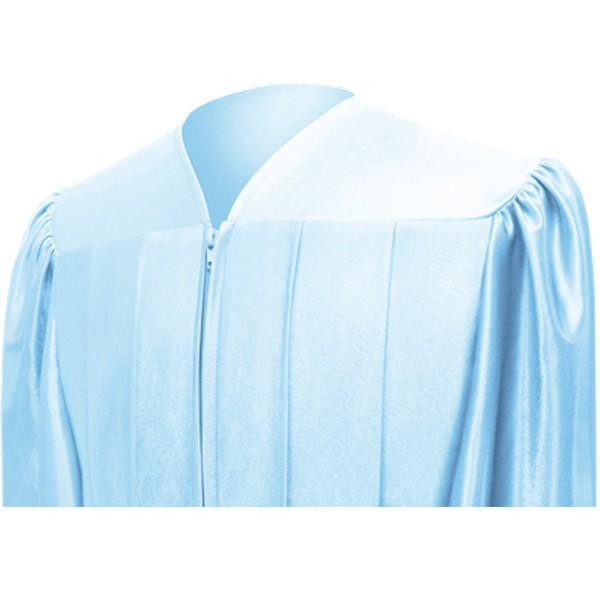 Shiny Light Blue Bachelors Gown - Graduation Seller