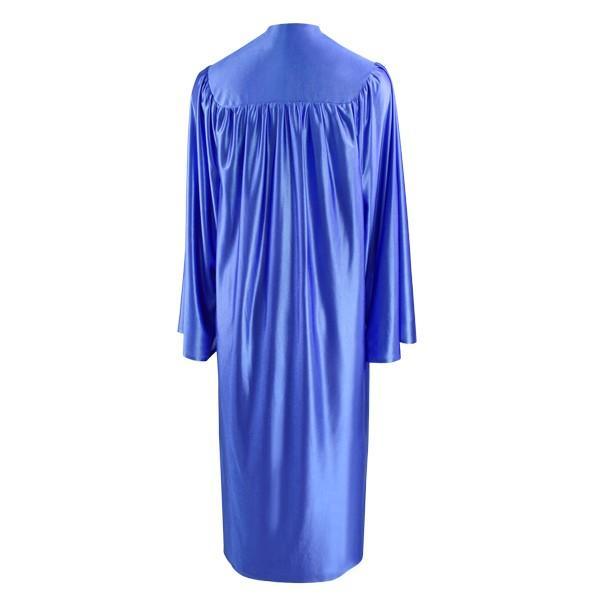 Shiny Royal Blue High School Gown - Graduation Seller