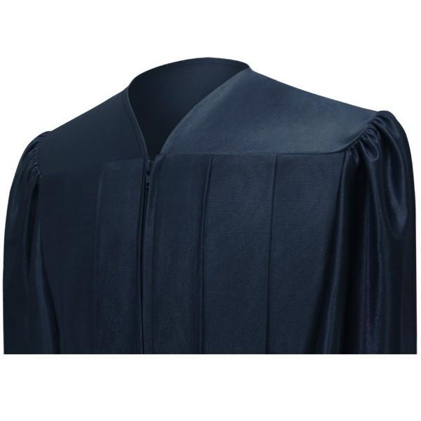 Shiny Navy Blue Junior High/Middle School Gown - Graduation Seller