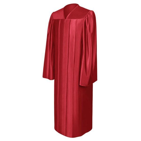Shiny Red High School Gown - Graduation Seller