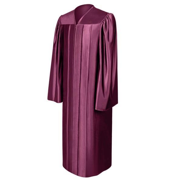 Shiny Maroon High School Gown - Graduation Seller