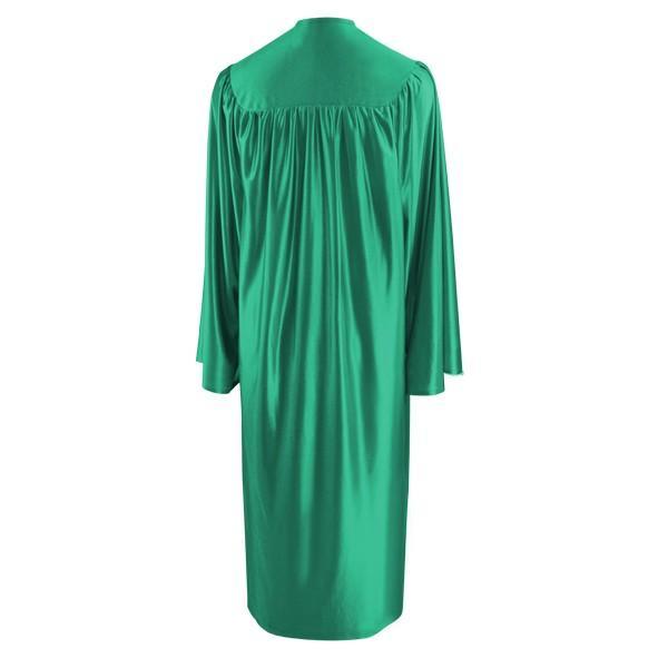 Shiny Emerald Green Junior High/Middle School Gown - Graduation Seller