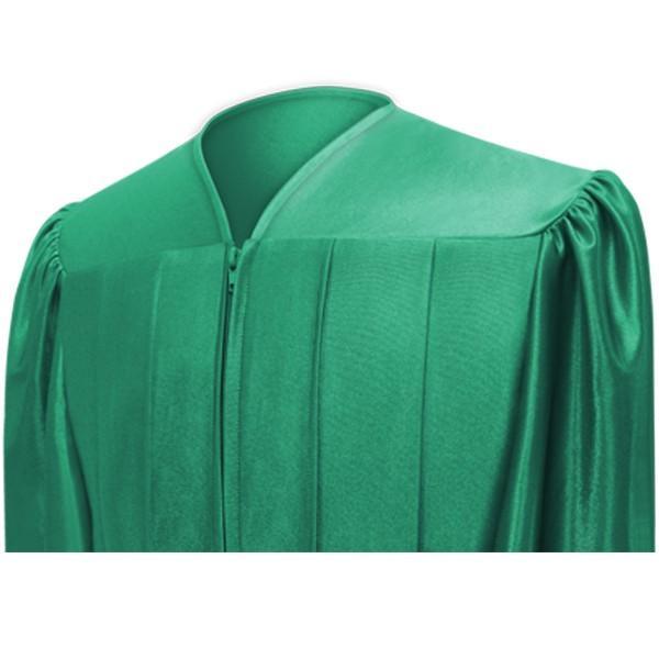 Shiny Emerald Green Junior High/Middle School Gown - Graduation Seller