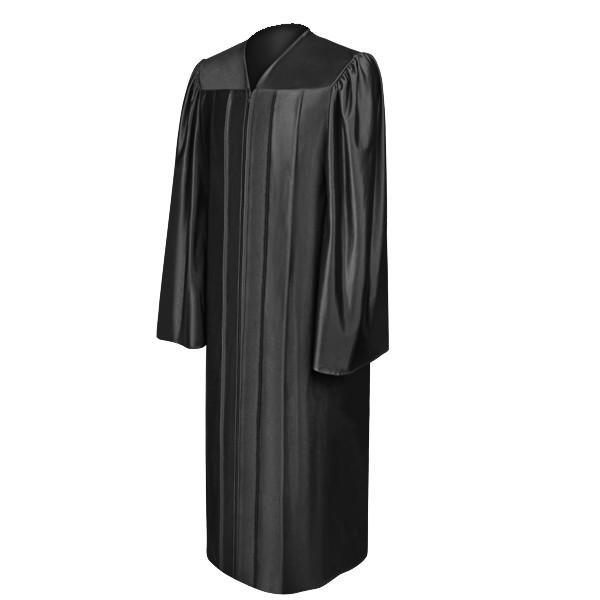 Shiny Black Bachelors Academic Gown - Graduation Seller