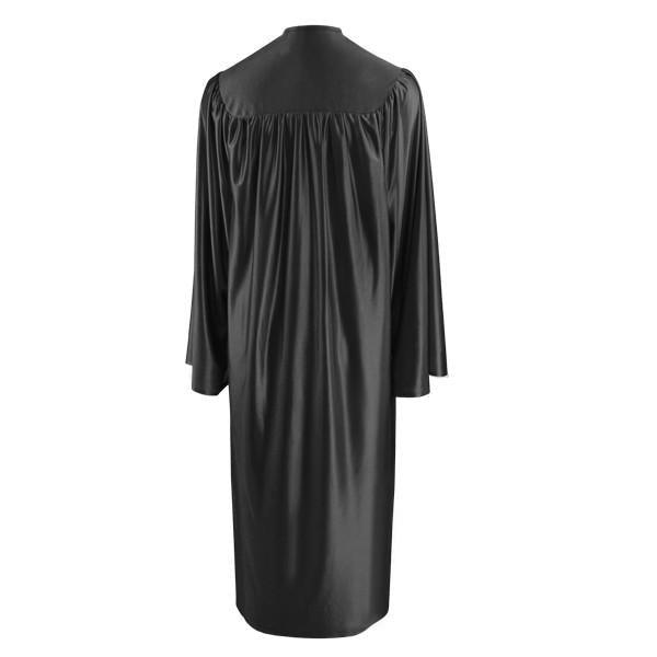 Shiny Black Bachelors Academic Gown - Graduation Seller