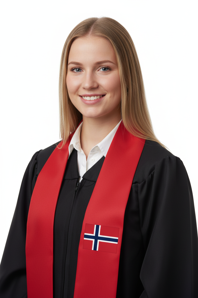 Norway Graduation Stole model display