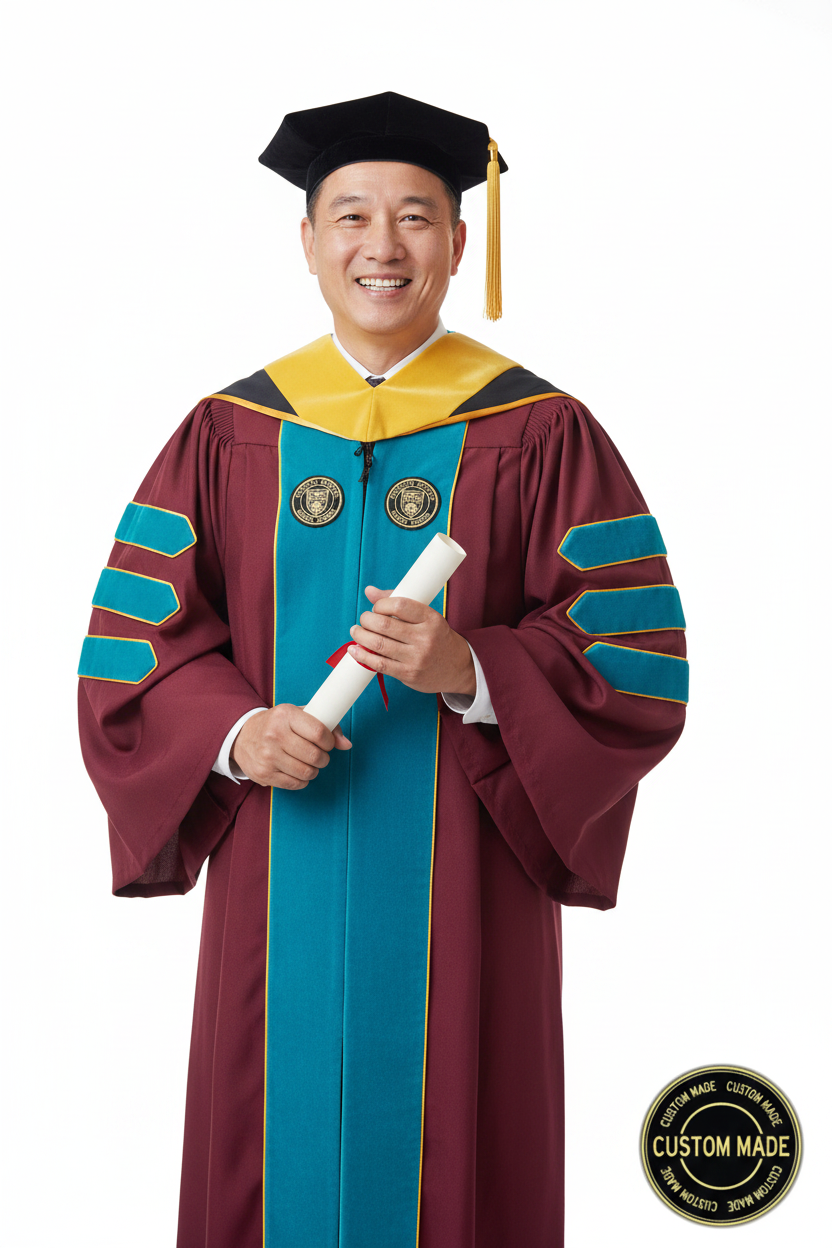 Custom Faculty Regalia Package for Purdue model display