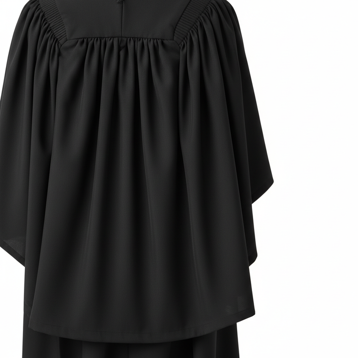 UK British Economy Bachelor Academic Graduation Gown - Back Pleat Detail