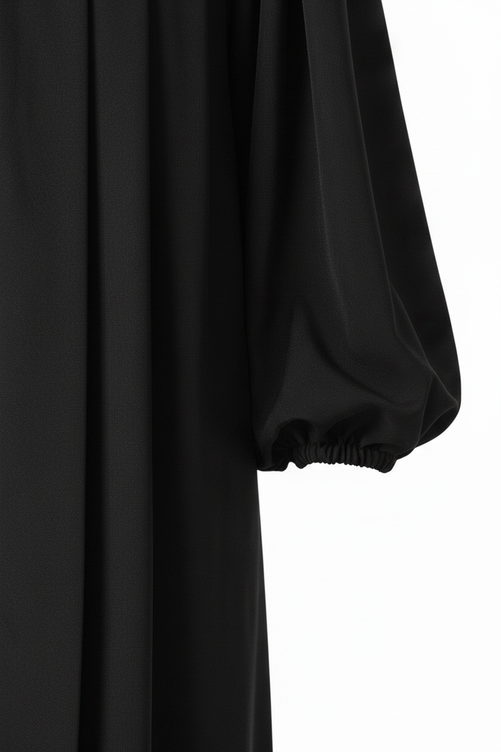 Matte Black Clergy & Choir Robe with Elastic Cuffs