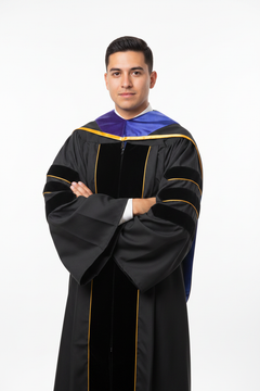 Doctor of Law Hood - Royal Blue & Gold