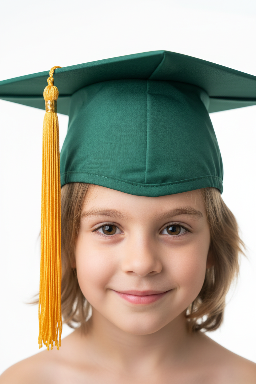 Matte Hunter Elementary Cap & Tassel - Model Shot