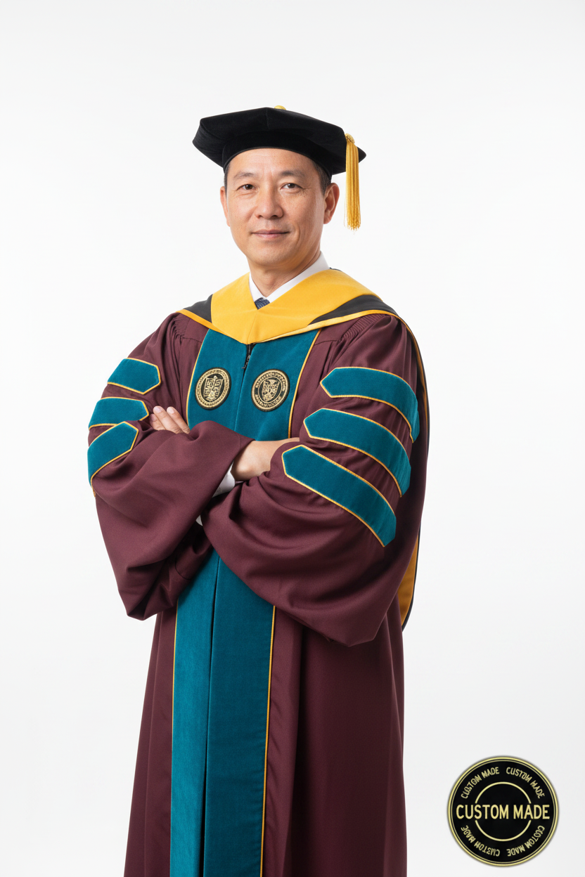 Custom Faculty Regalia Package for Ferris State University model display