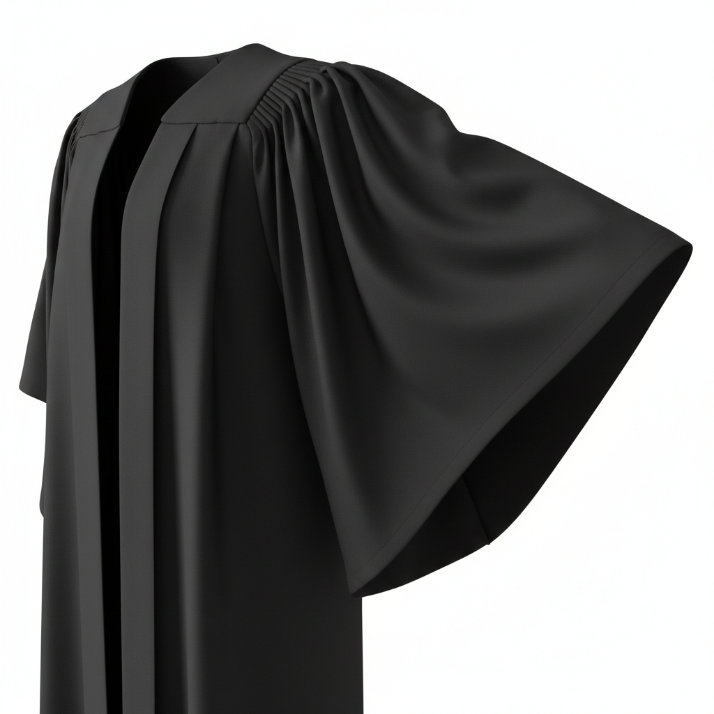 UK British Economy Bachelor Academic Graduation Gown - Batwing Sleeve Detail