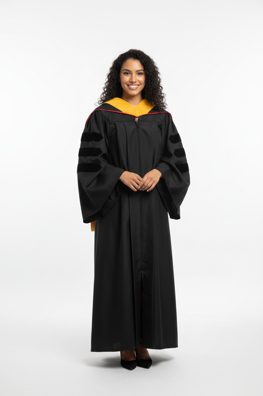 Doctor of Science Hood - Red & White model display