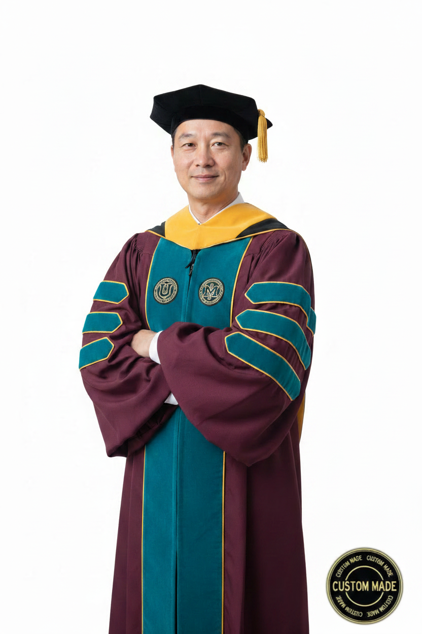 Custom Faculty Regalia Package for University of Michigan model display