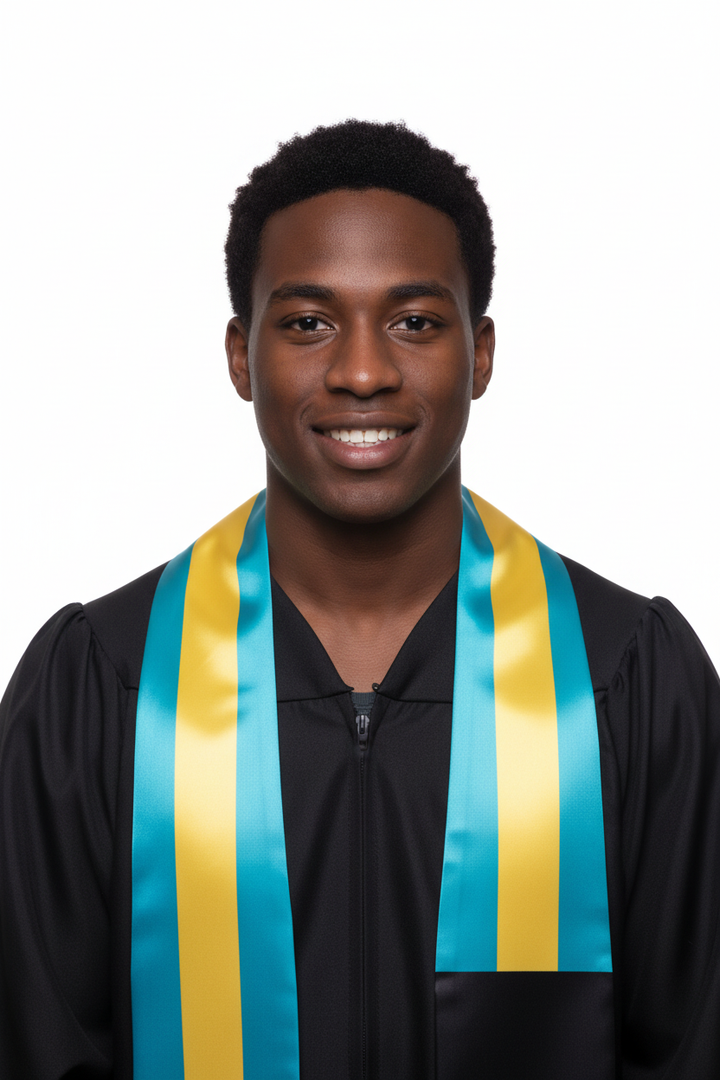 Bahamas Graduation Stole model display