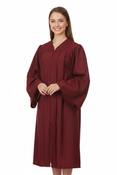 Matte Burgundy High School Gown