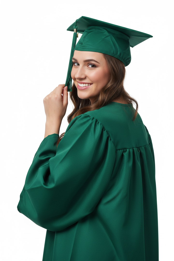 Matte Hunter High School Cap - Model Display