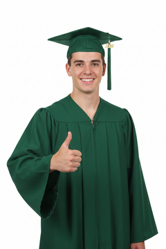 Matte Hunter High School Cap & Gown