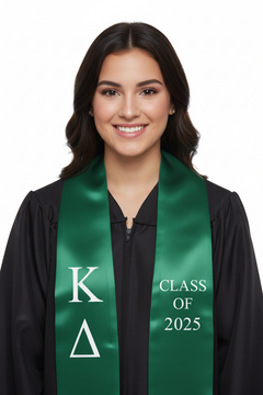 Kappa Delta Greek Lettered Stole w/ Year