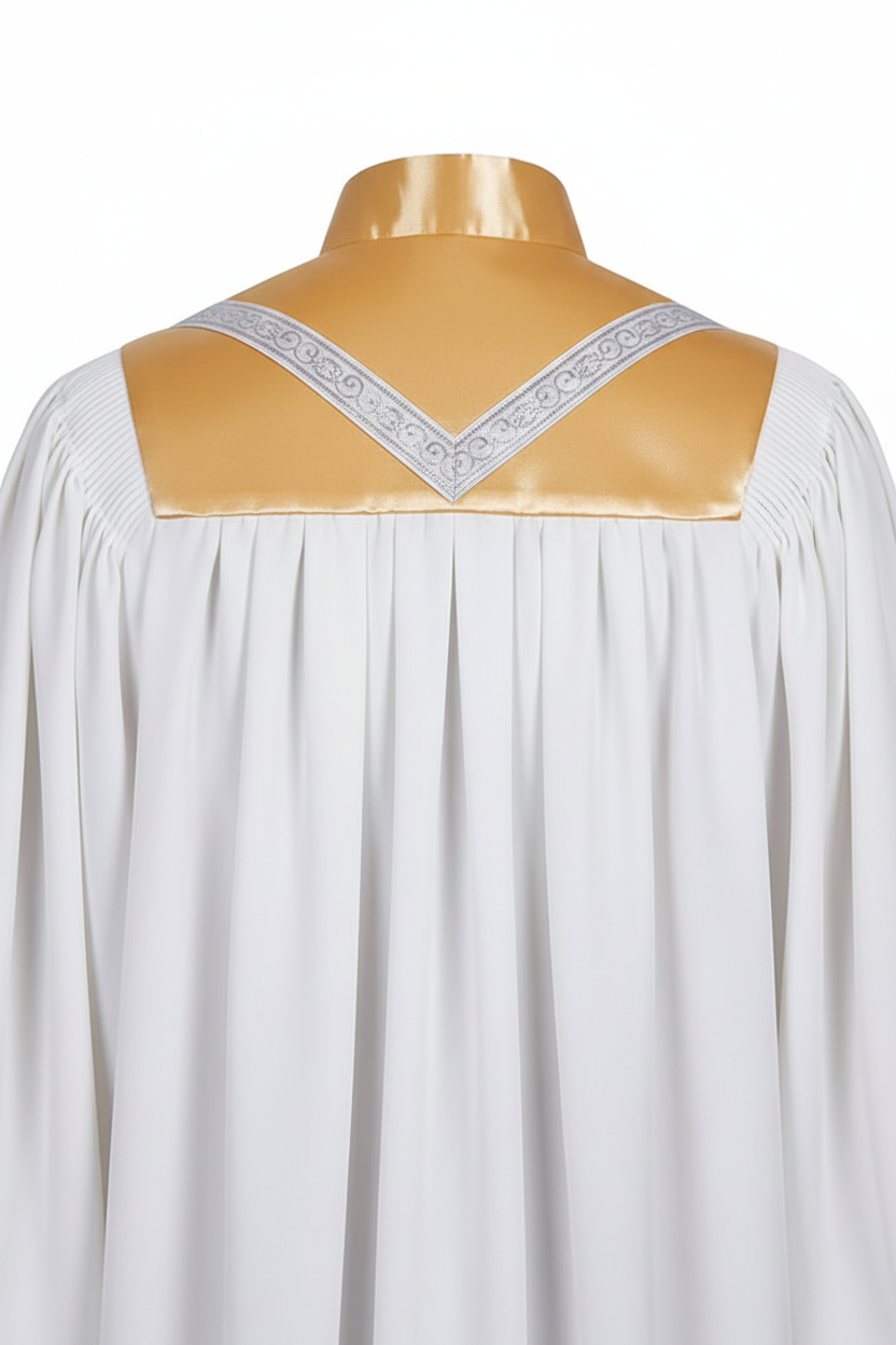 Premium Golden Yoke Lantern Sleeve Choir Robe