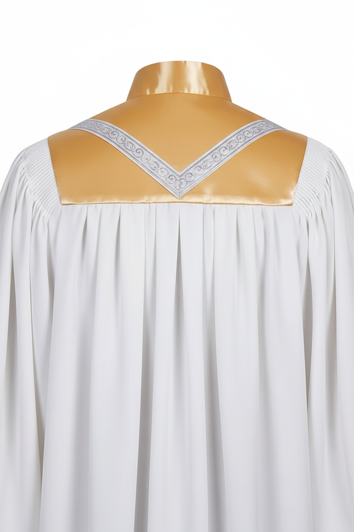 Premium Golden Yoke Lantern Sleeve Choir Robe