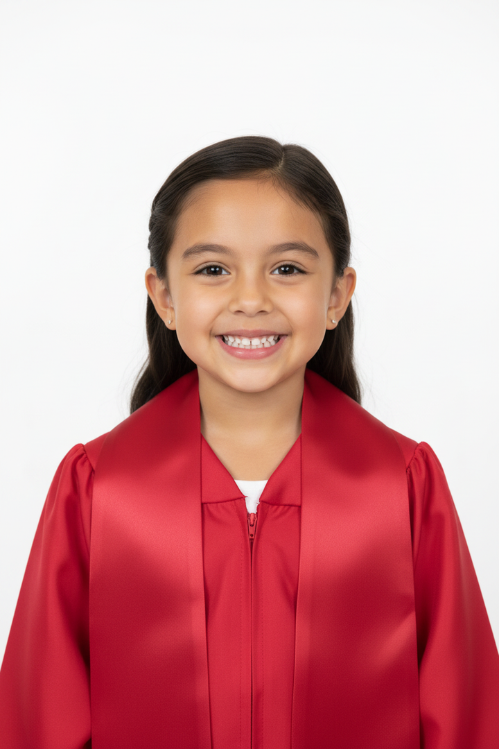 Red Preschool/Kindergarten Stole model display