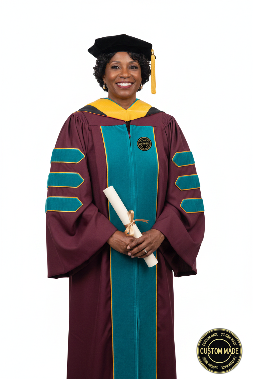 Custom Faculty Regalia Package for University of Colorado Boulder model display