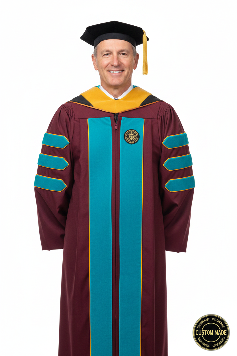 Custom Faculty Regalia Package for UC San Diego model display