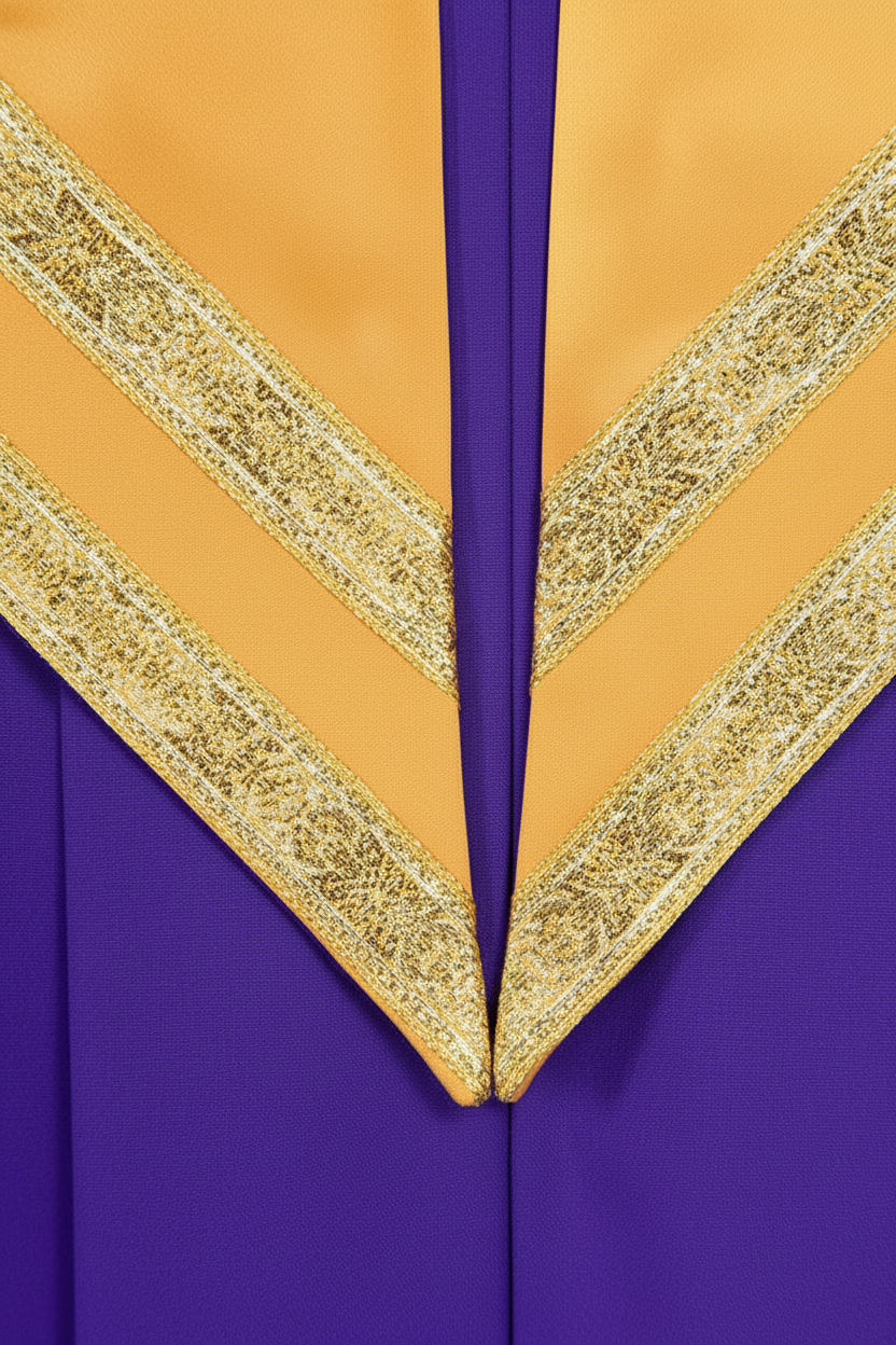 Premium Golden Yoke Lantern Sleeve Choir Robe